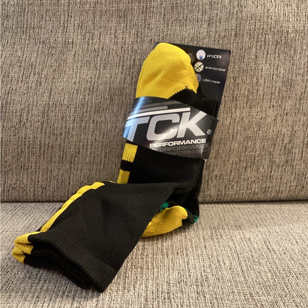 TCK Performance Black and Yellow Socks